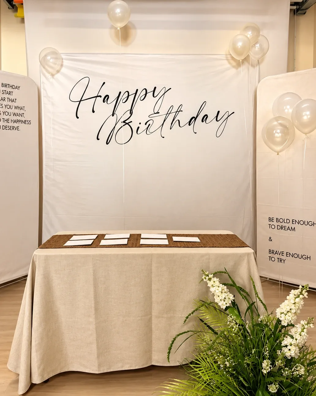 The birthday backdrop