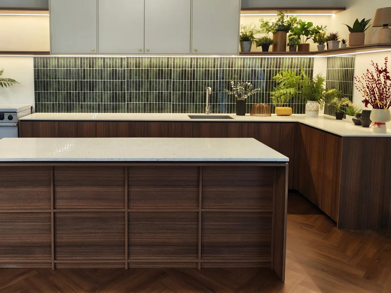 The kitchen island
